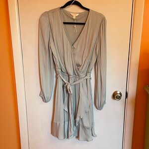 NWOT Elegant Ice Blue Wrap Dress